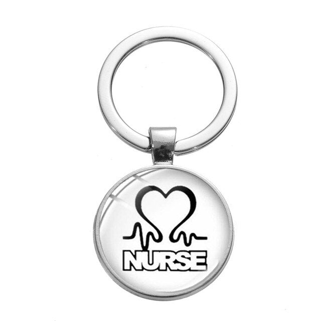 “Live Love Nurse ” And Other Letter Glass Key Chains
