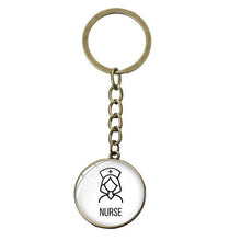 Load image into Gallery viewer, “Live Love Nurse ” And Other Letter Glass Key Chains
